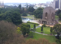 Sydney's famous Hyde Park near the central business district